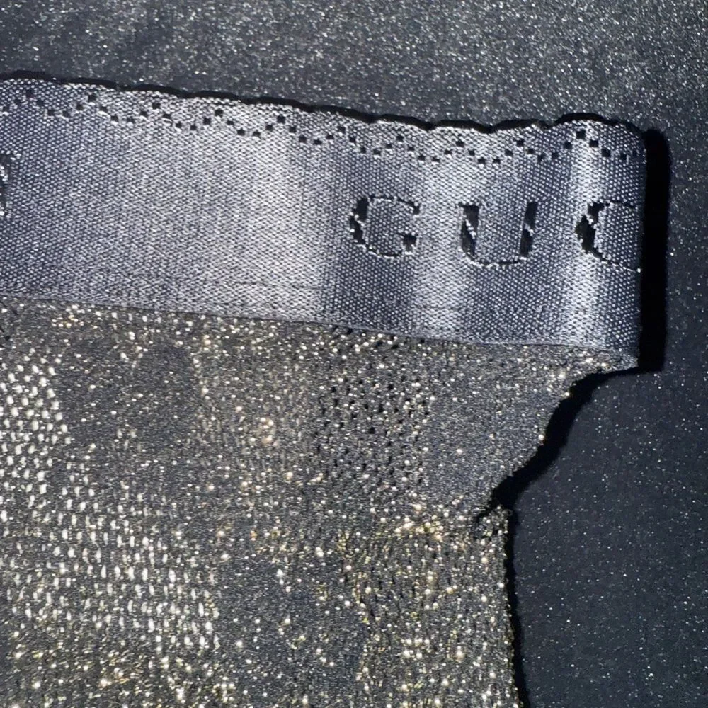 Brand new Gucci logo tights Black and Gold size large - Picture 8 of 8